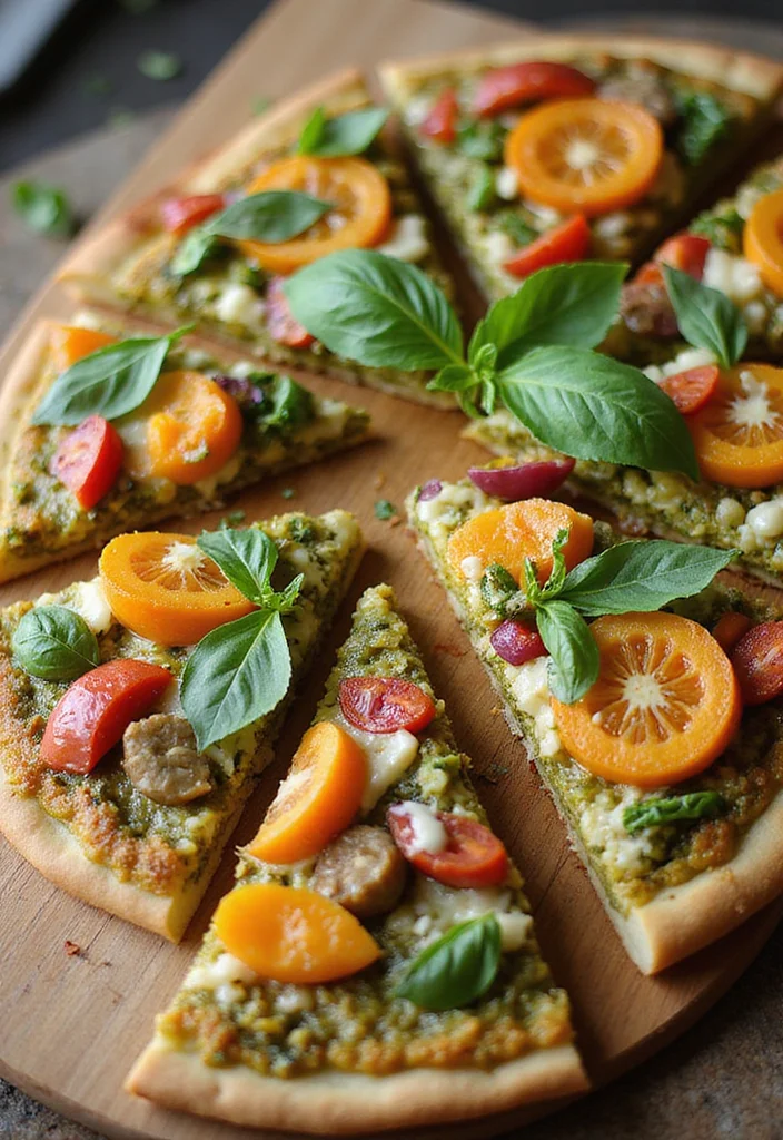 12 Simple and Crowd-Pleasing Healthy Pizza Dinner Recipes for Families - 5. Pesto Veggie Pizza